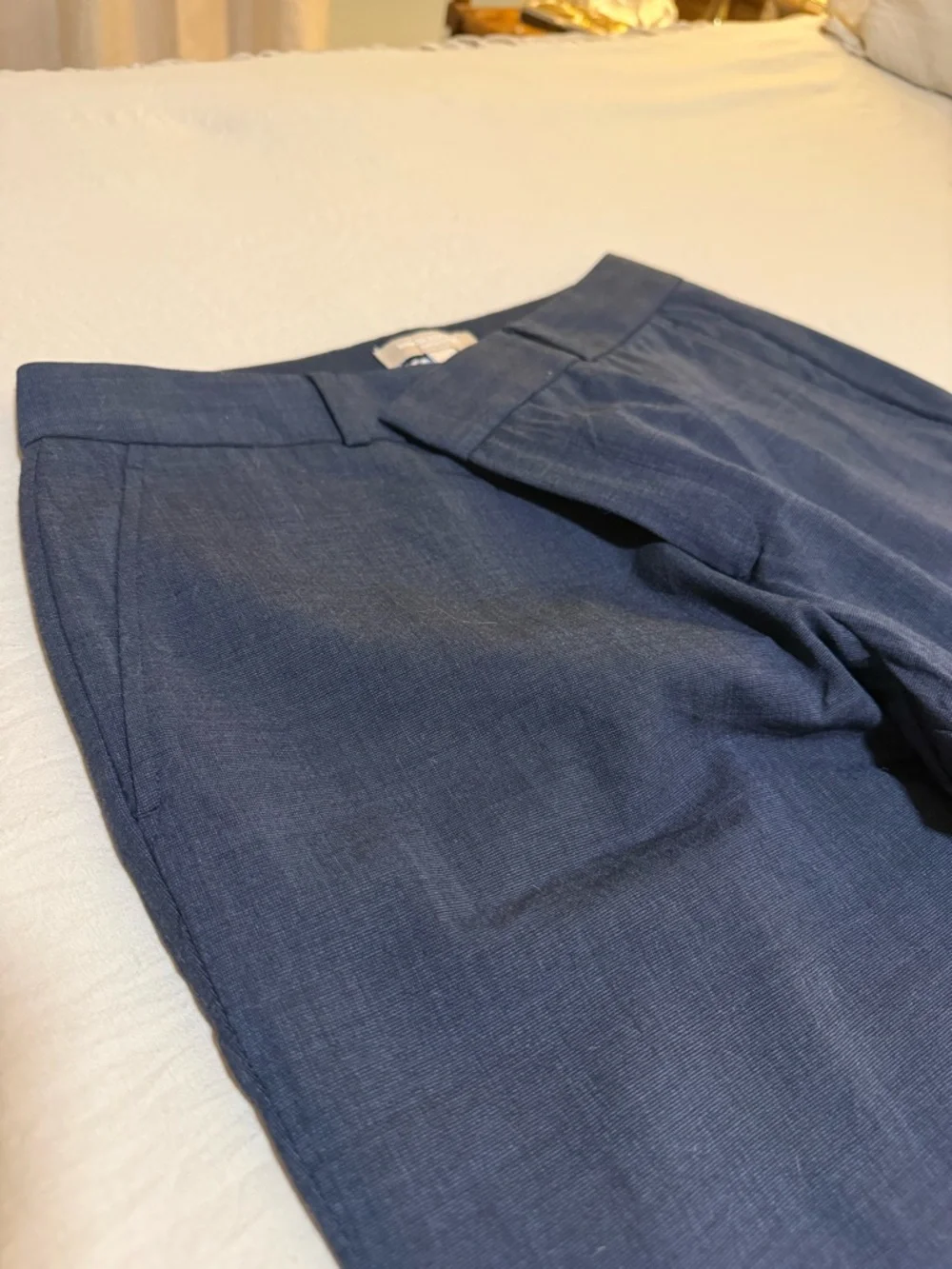 Banana Republic Navy Wide-Leg Women’s Jean Look Alike Trousers - Picture 2 of 5